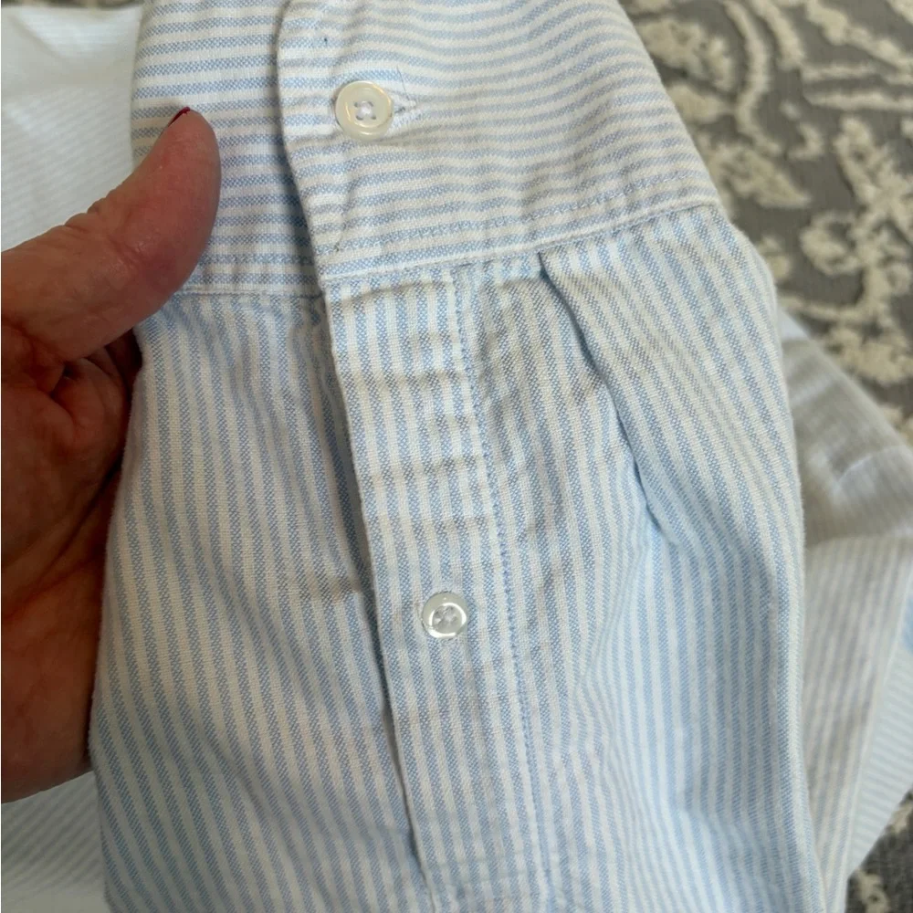 J. Crew Mercantile Flex Button Down Shirt Men’s Size XL Classic Pinstripe X8